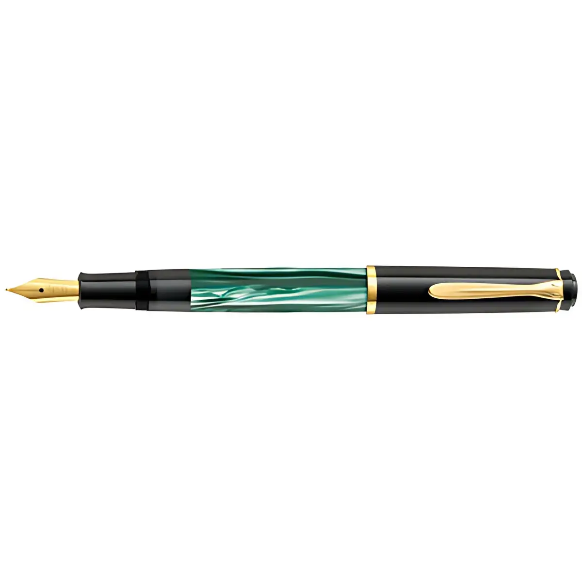 Stylo plume M 200 - Vert marbré - taille de plume M - Pelikan photo du produit