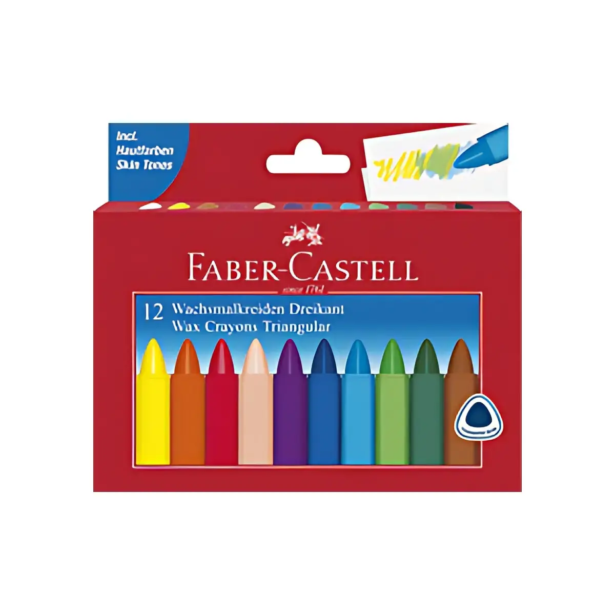 FABER-CASTELL Craie à la cire triangulaire, étui de 24 photo du produit