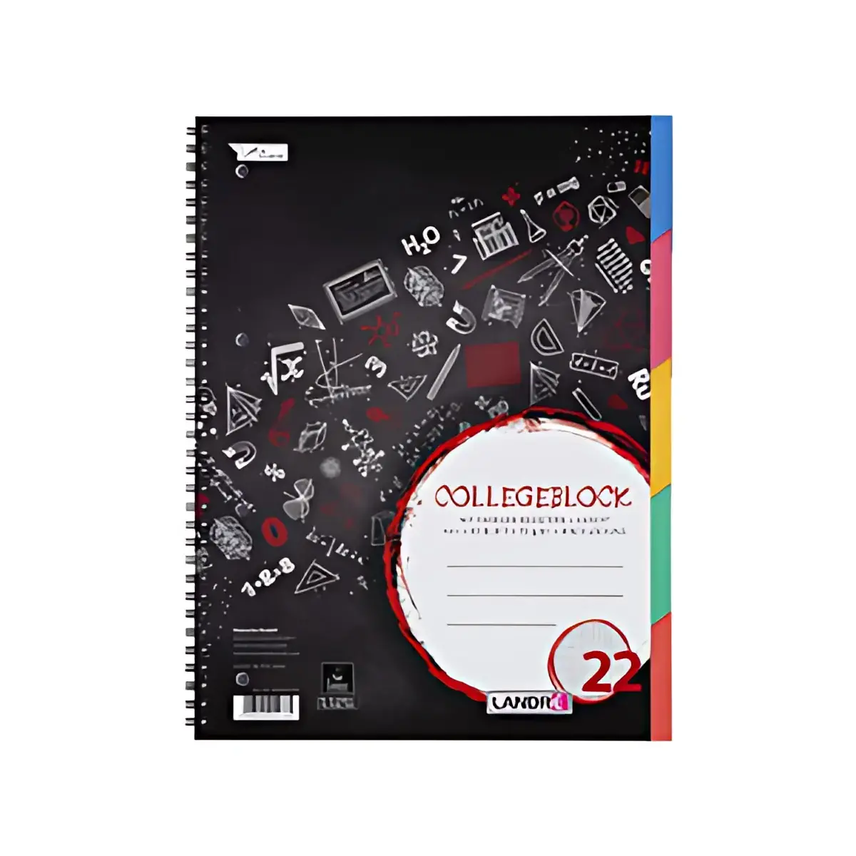 LANDRÉ Cahier à spirale avec intercalaires 'COLLEGE', A4, photo du produit