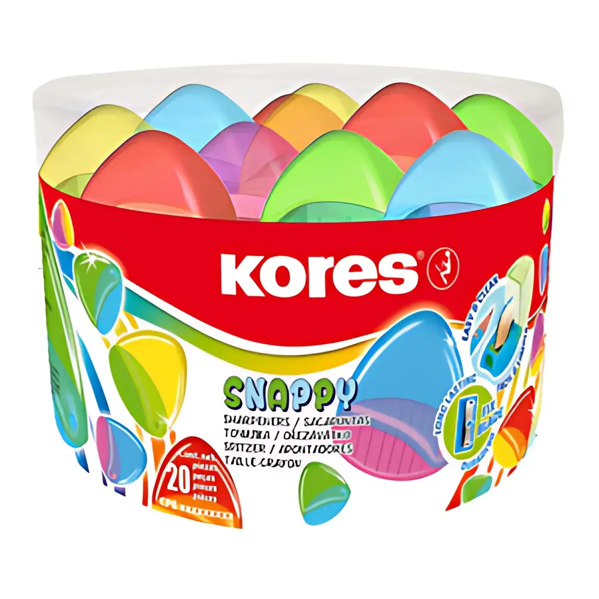 Kores Taille-crayons à deux trous 'Snappy Duo', Boîte ronde, photo du produit