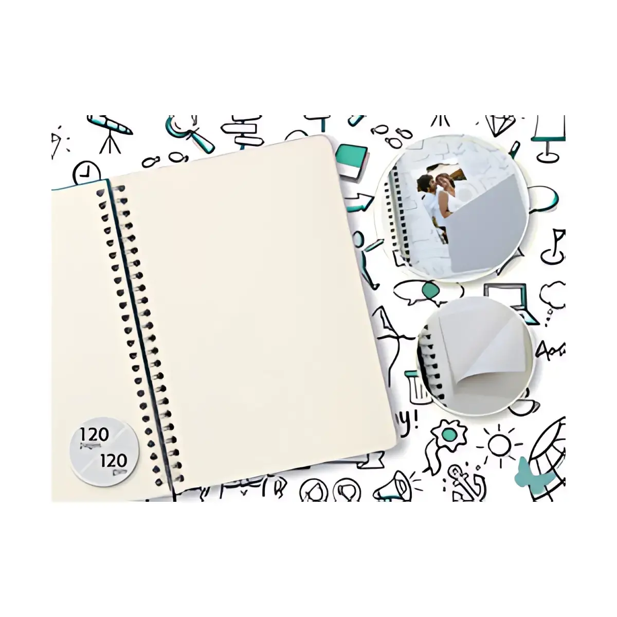 sigel Carnet de notes &agrave; spirale Jolie 'SKETCH Book', A5 photo du produit