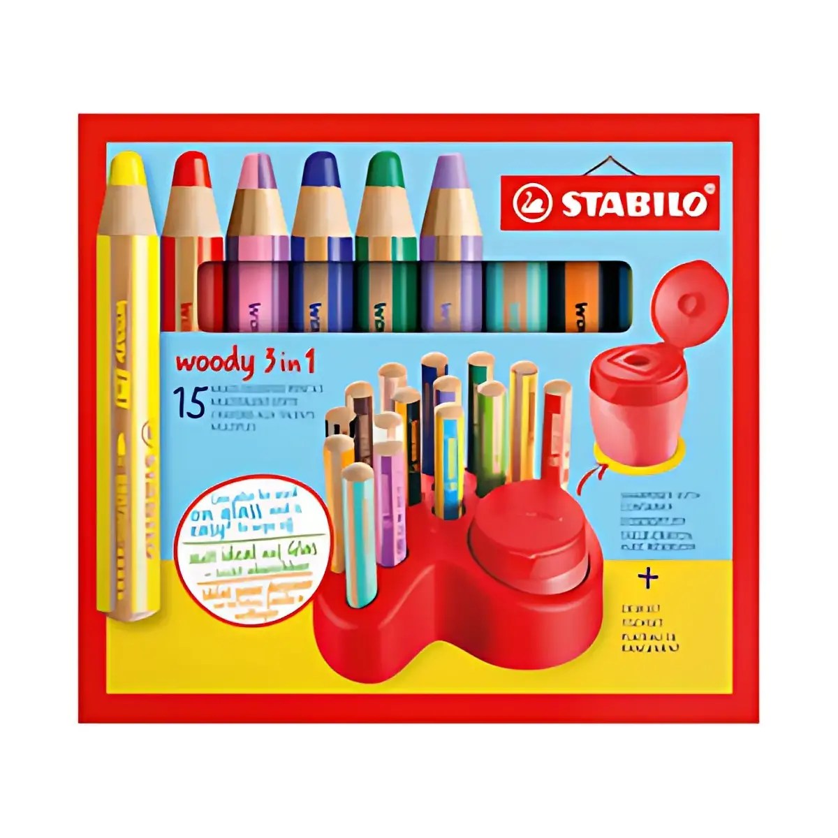 STABILO Crayon multi-talents woody 3en1, set de table photo du produit