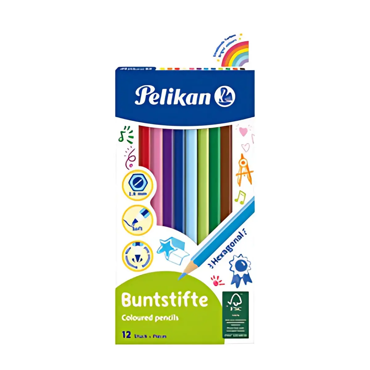 Pelikan Crayons de couleur standard, &eacute;tui en carton de 12 photo du produit