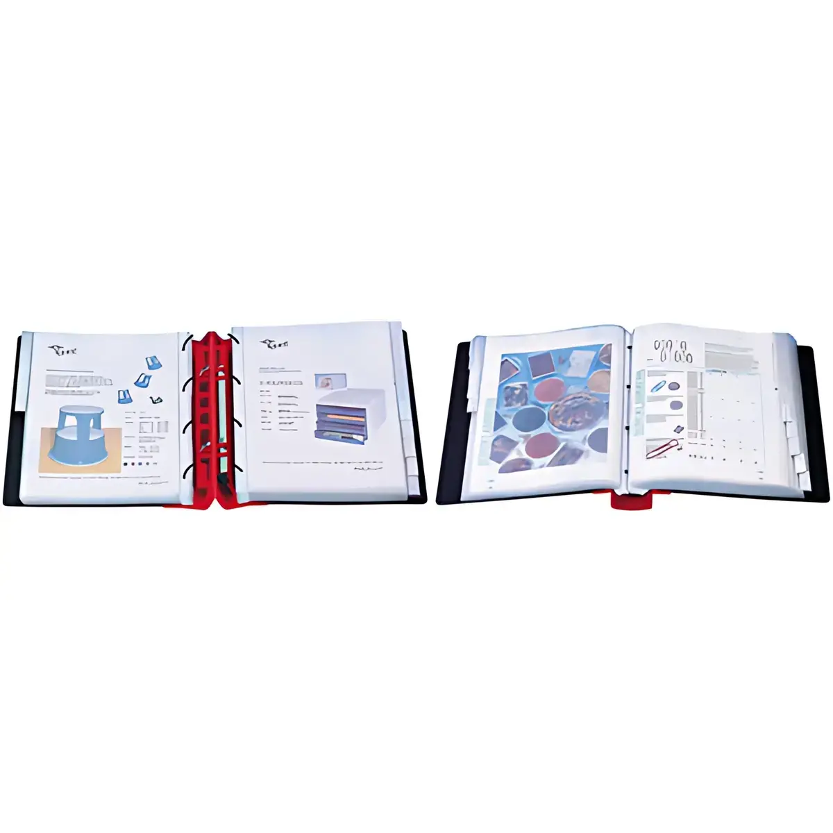 WEDO ERGOGRIP Classeur de présentation, 38 mm, noir/bleu, A4 photo du produit