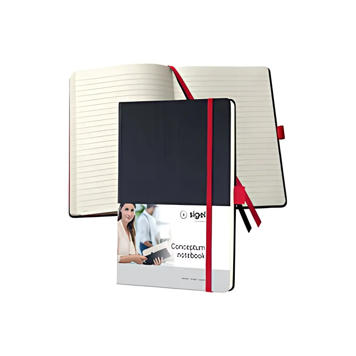 sigel Carnet de notes Conceptum, A5, quadrill&eacute;, noir/rouge photo du produit
