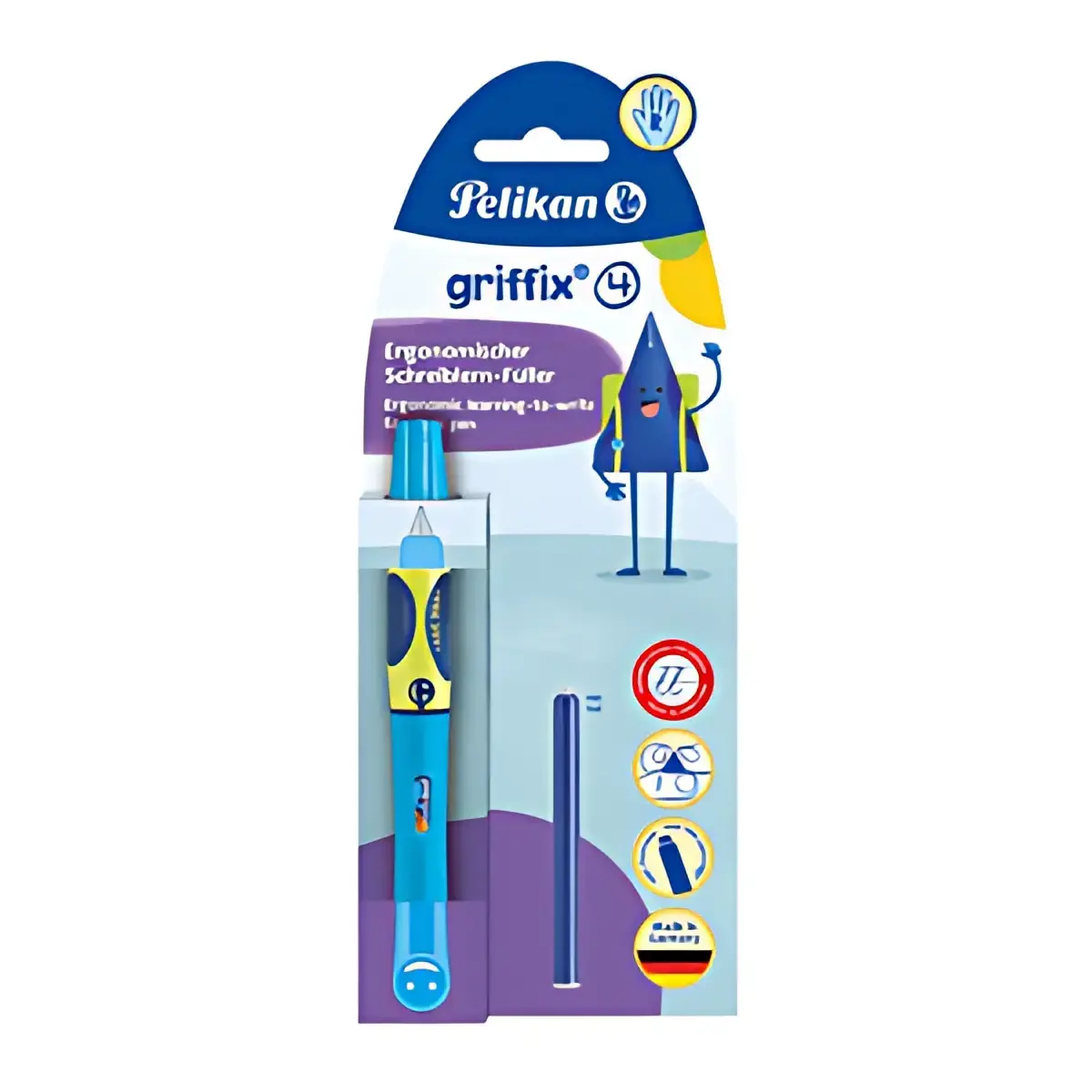 Stylo plume griffix Neon Fresh Blue - pour gauchers - Pelikan photo du produit