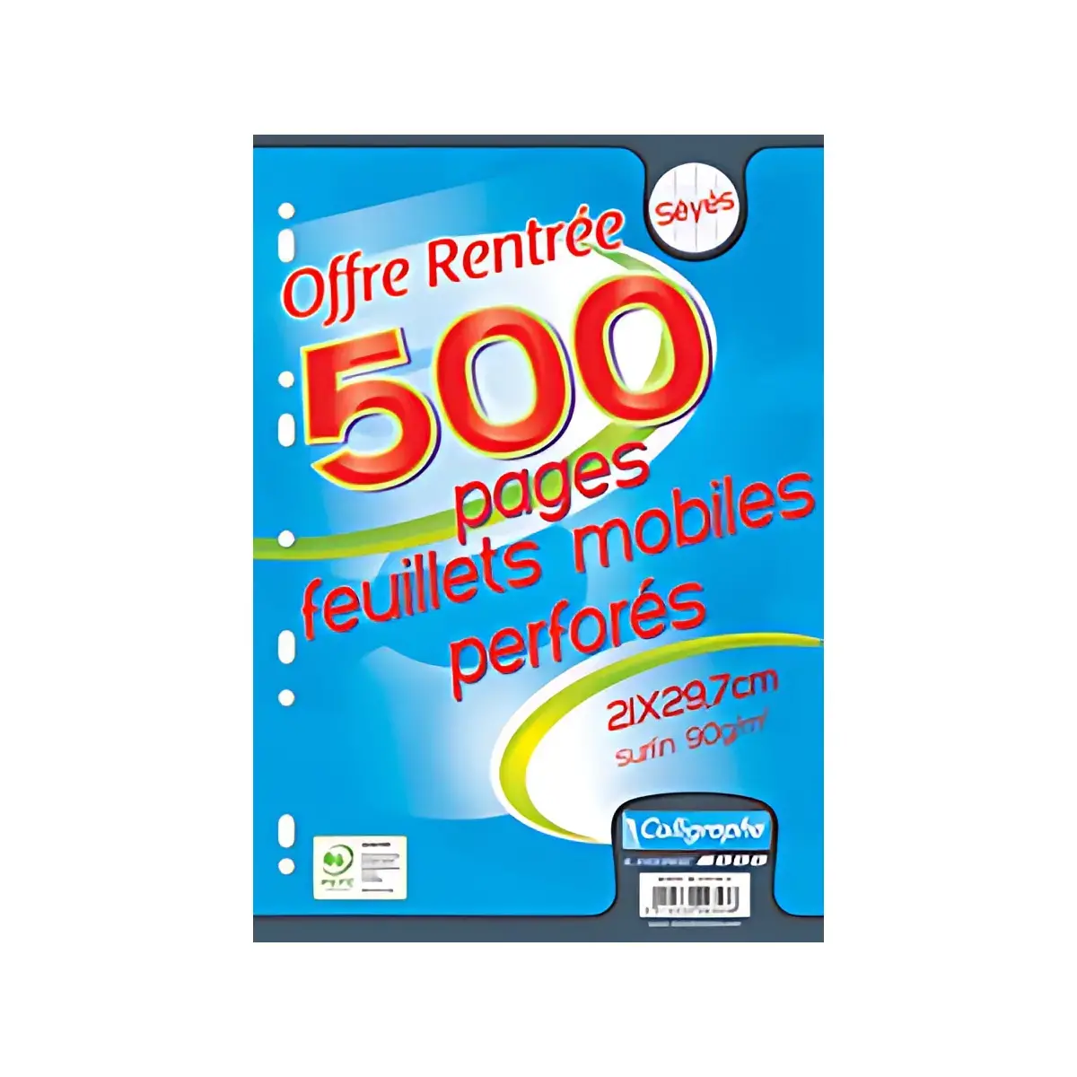 Calligraphe Feuillets mobiles perfor&eacute;s, A4, s&eacute;y&egrave;s photo du produit