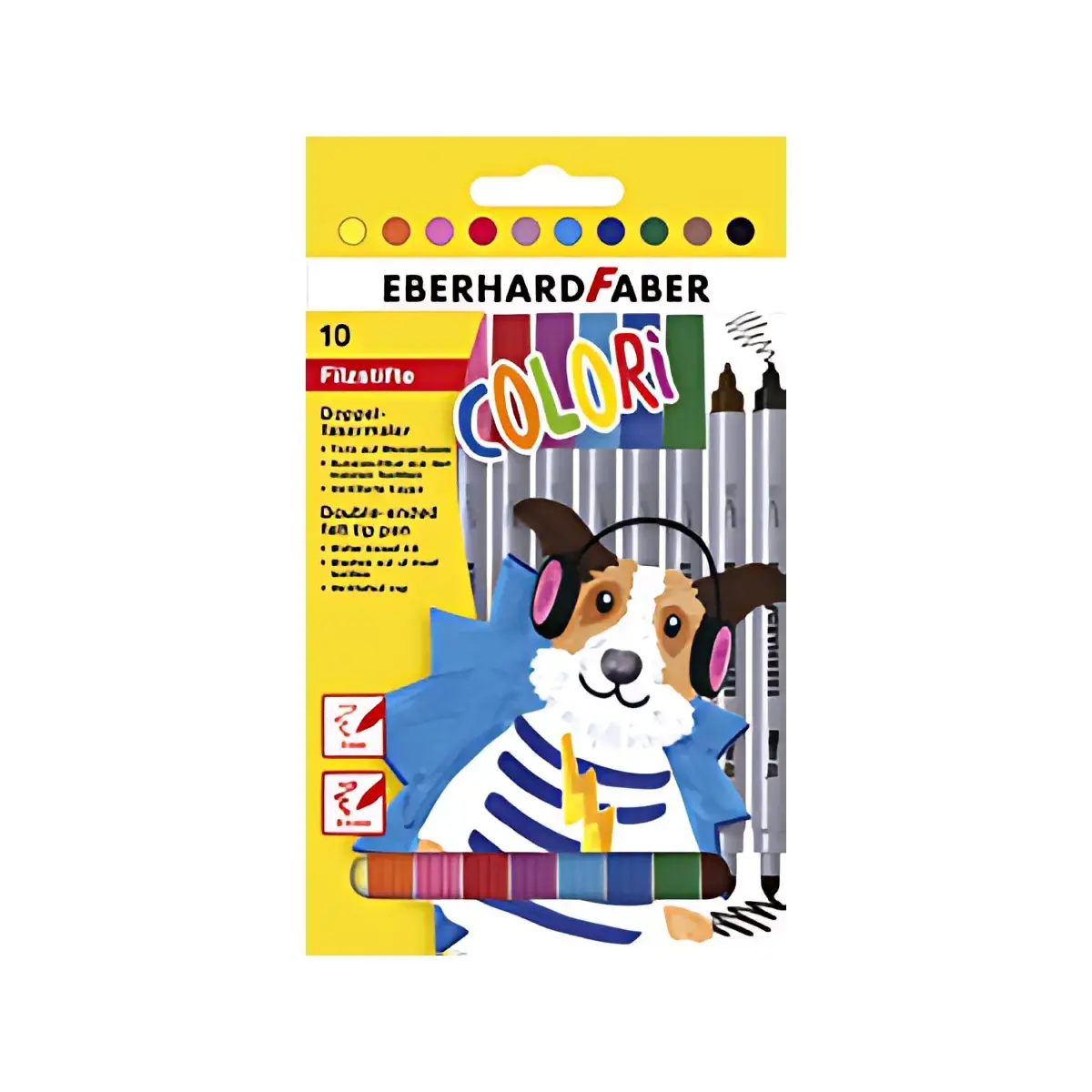EBERHARD FABER Feutre double COLORI, étui carton de 10 photo du produit