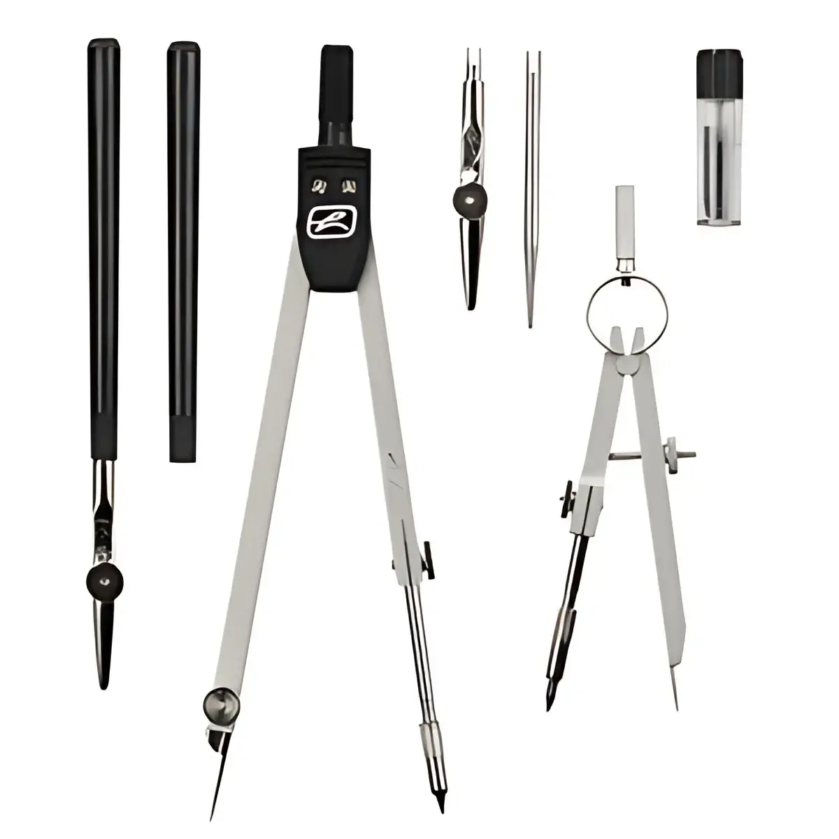 HERLITZ Coffret de compas, 7 pi&egrave;ces, noir photo du produit