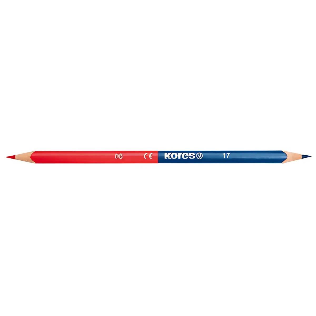 Kores Crayons de couleur TWIN, triangulaire, bleu / rouge photo du produit