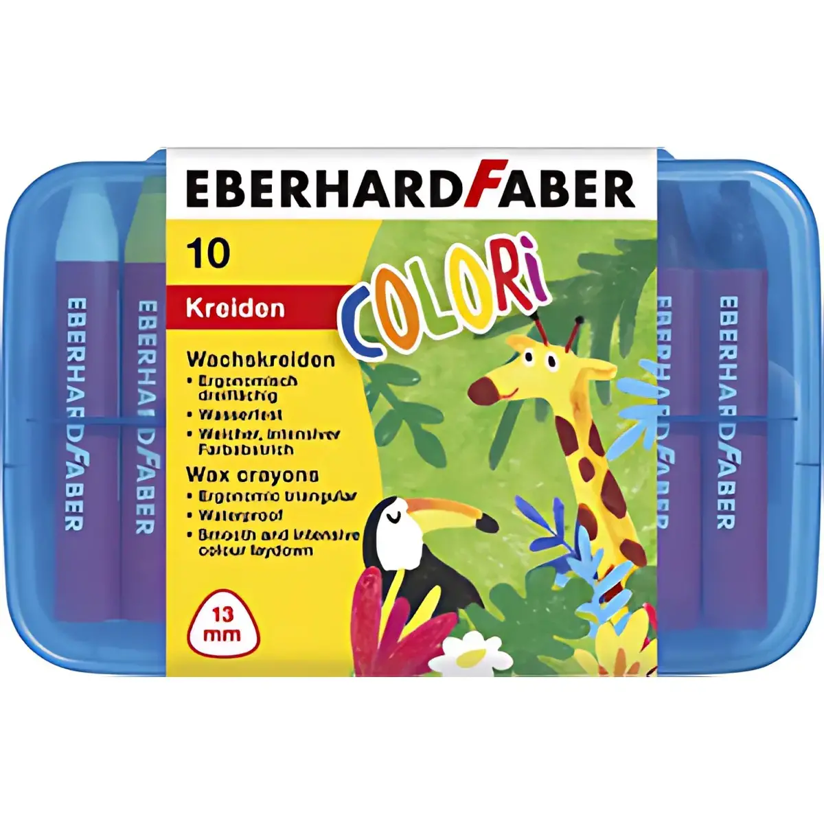 EBERHARD FABER Craie de cire triangulaire COLORI, &eacute;tui de 10 photo du produit