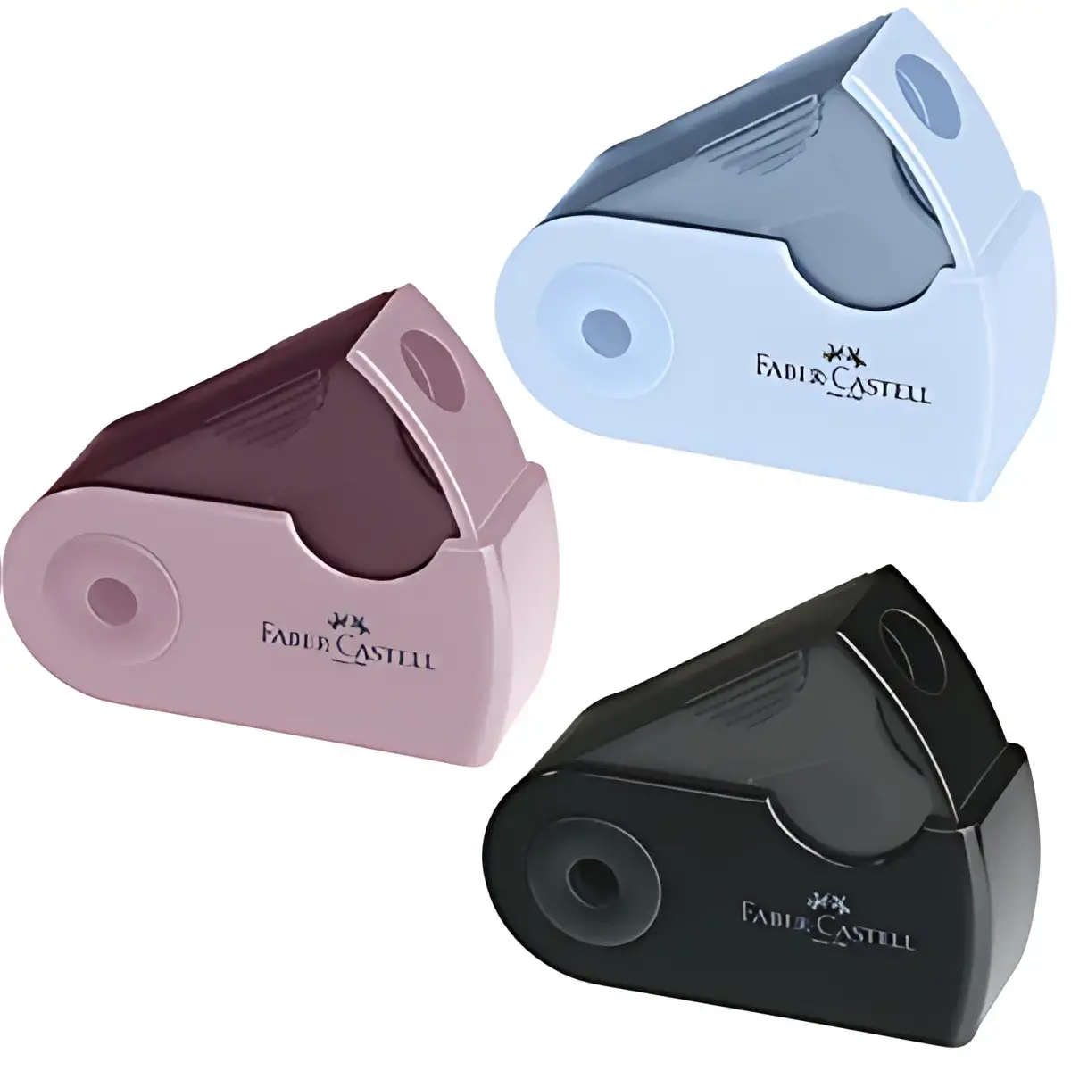 12 FABER-CASTELL Taille-crayon simple SLEEVE MINI, assorti photo du produit