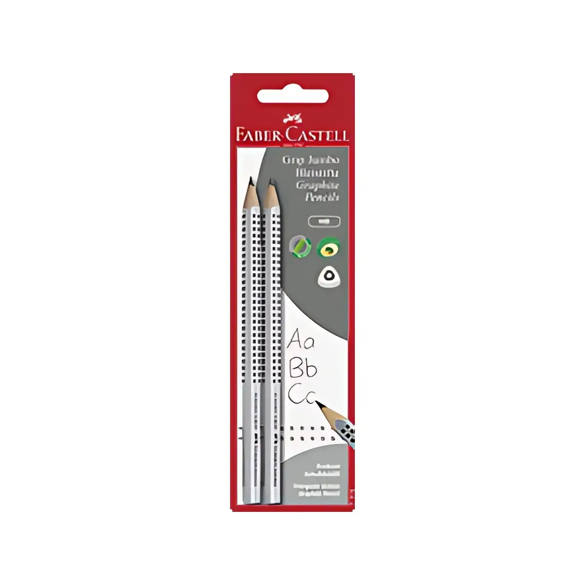 FABER-CASTELL Crayon graphite Jumbo GRIP, blister de 2 photo du produit
