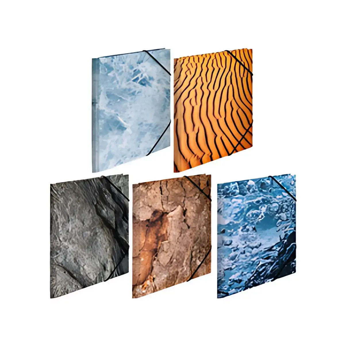Assortiment de chemises à élastiques Nature - A4 - Herma photo du produit