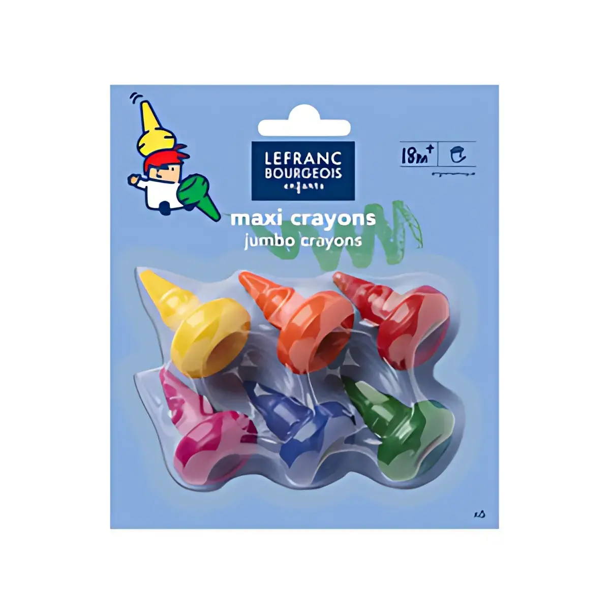 LEFRANC BOURGEOIS Baby crayons, &eacute;tui de 6, ergonomiques photo du produit