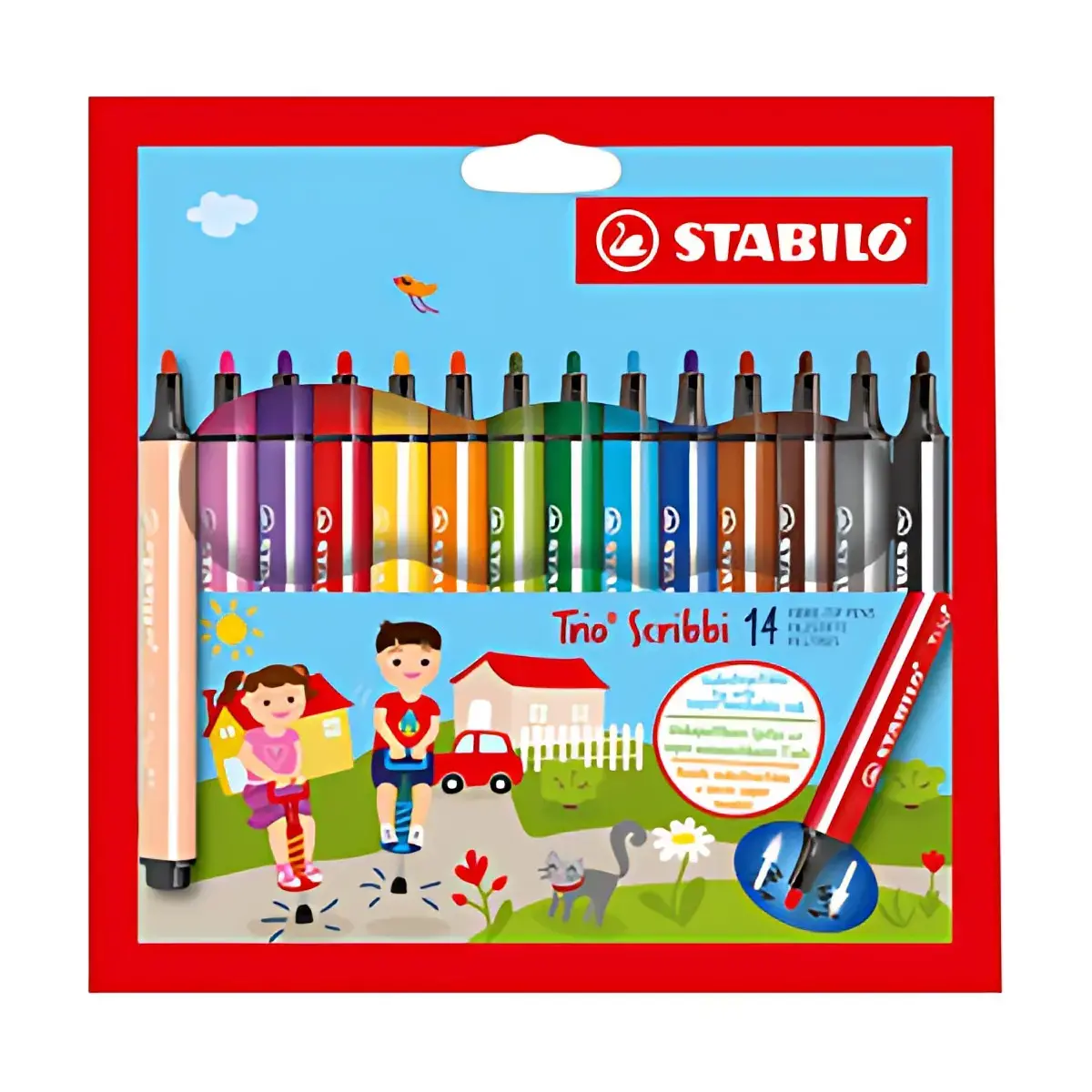 STABILO Feutre Trio Scribbi, étui en carton de 14 photo du produit