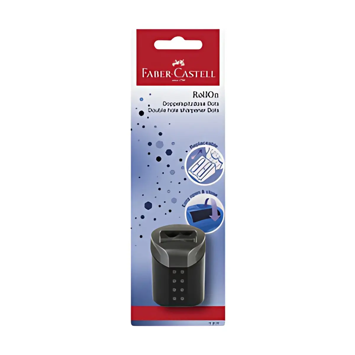 Taille-crayon double RollOn DOTS - sous blister - Faber-Castell photo du produit