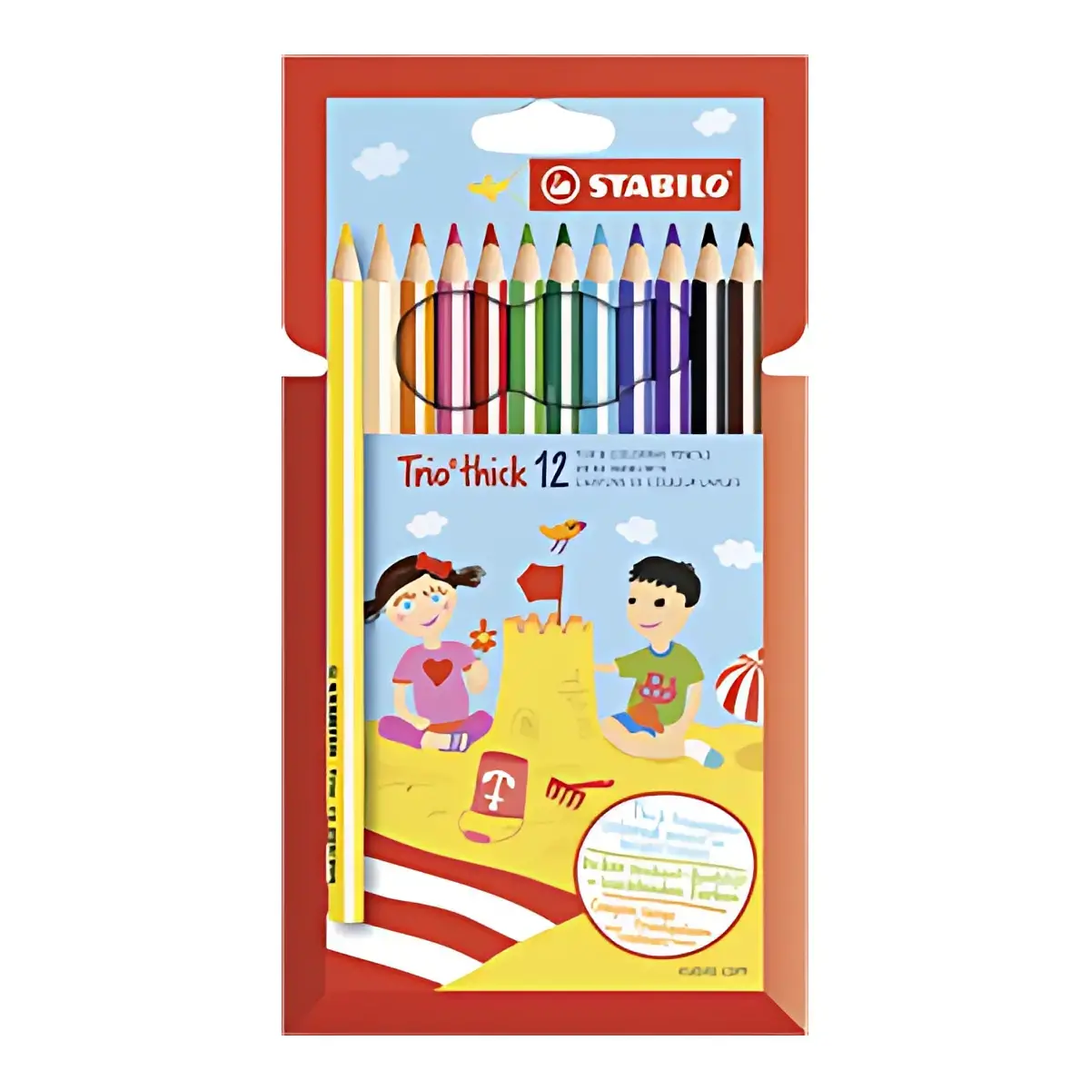 STABILO Crayon de couleur Trio long, corps large, &eacute;tui de 24 photo du produit