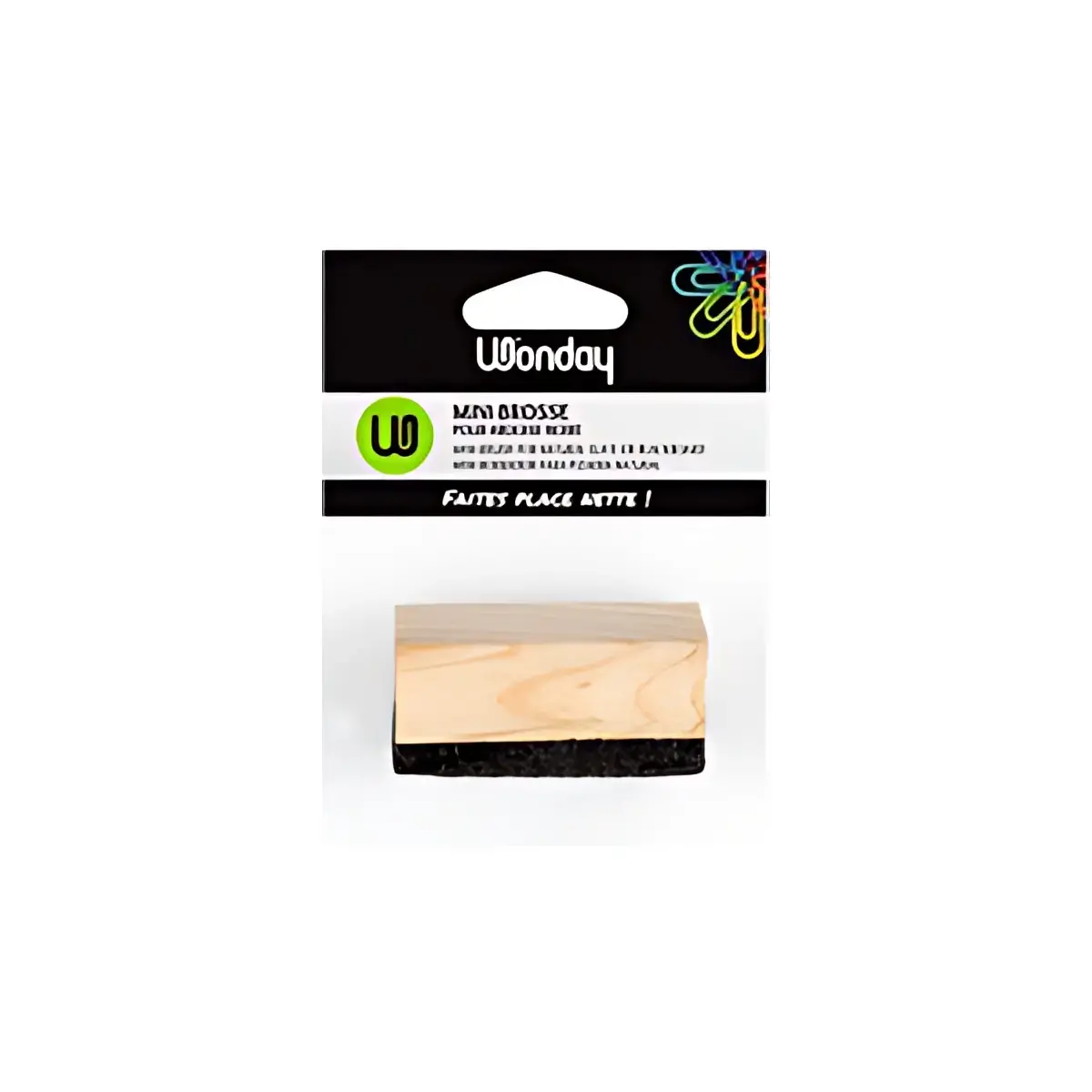 Wonday Mini brosse pour ardoise naturelle, en bois photo du produit
