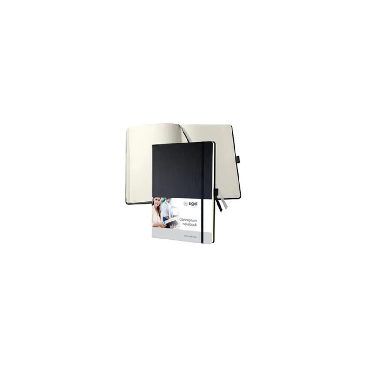 sigel Carnet de notes Conceptum, A4, uni, noir photo du produit