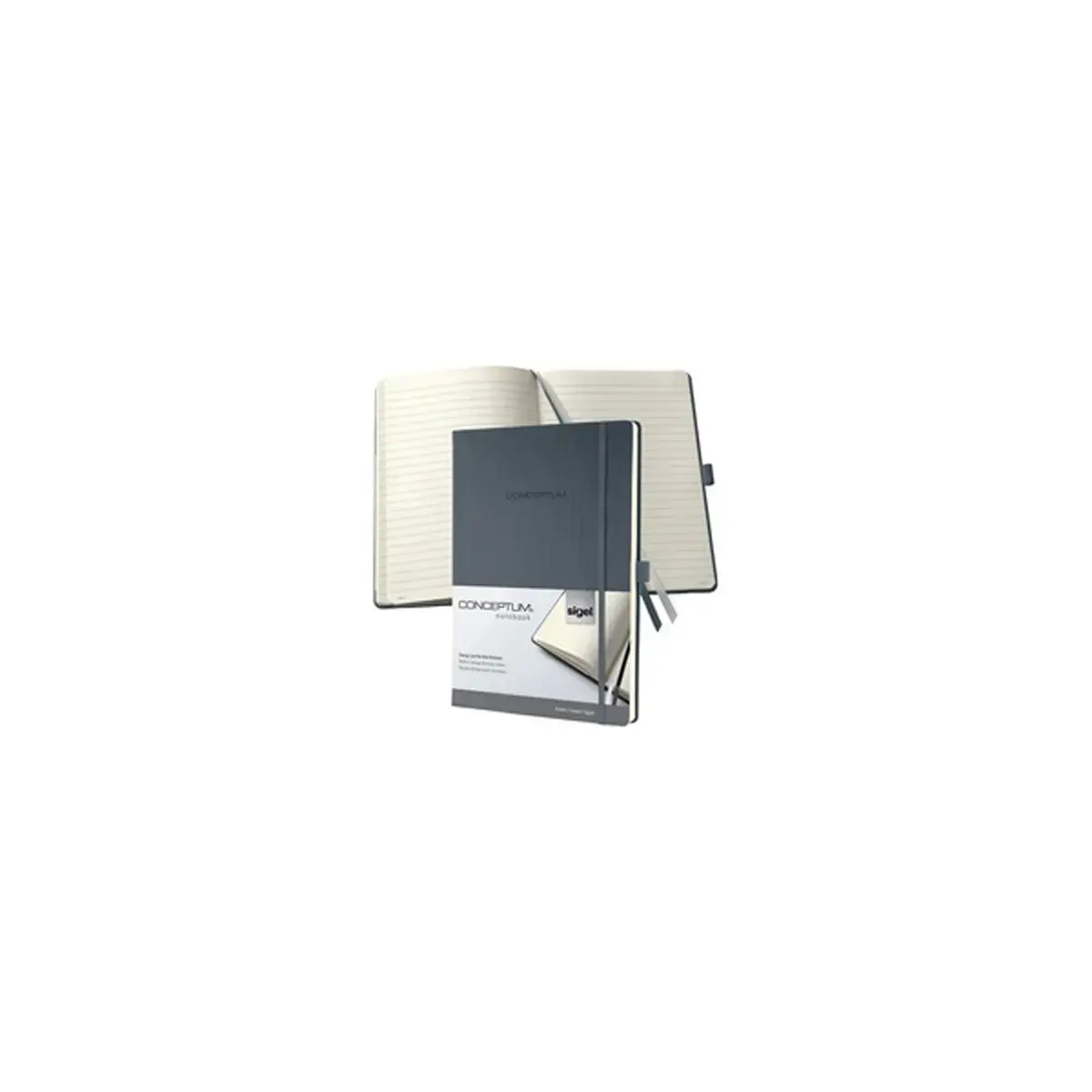 sigel Carnet de notes Conceptum, A4, uni, noir photo du produit