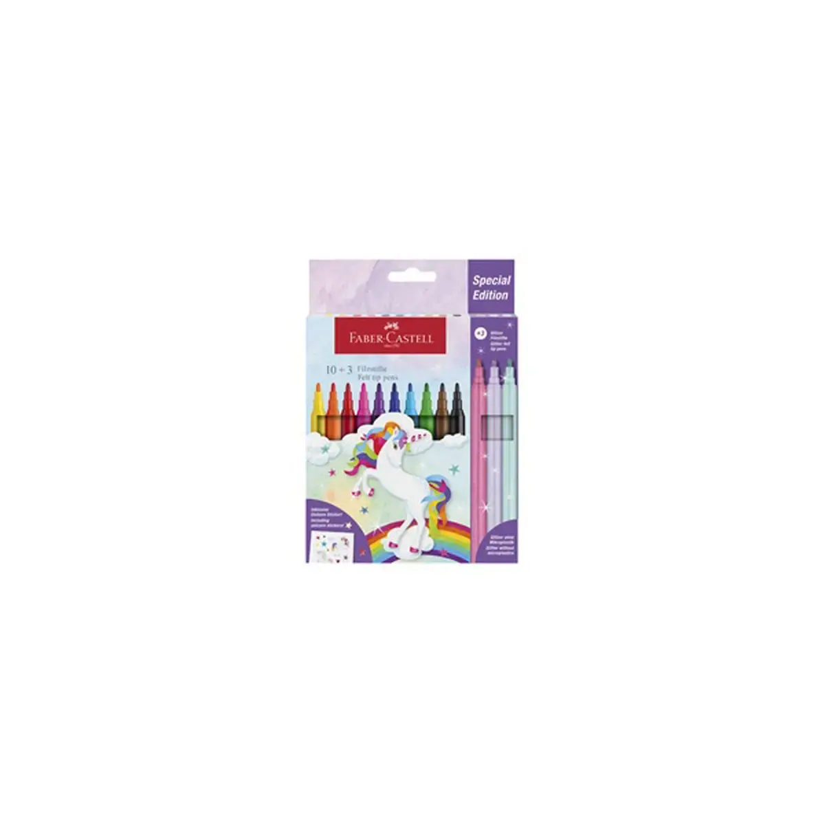 FABER-CASTELL Feutre licorne, &eacute;tui carton 10+3 photo du produit