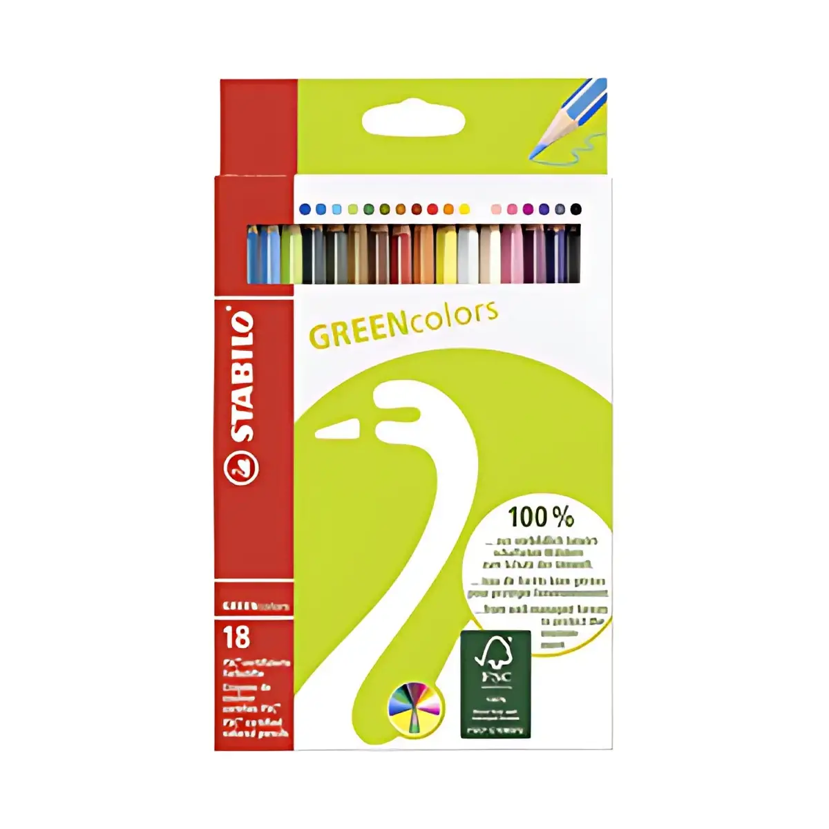 Crayon de couleur GREENcolors - étui carton de 24 - Stabilo photo du produit