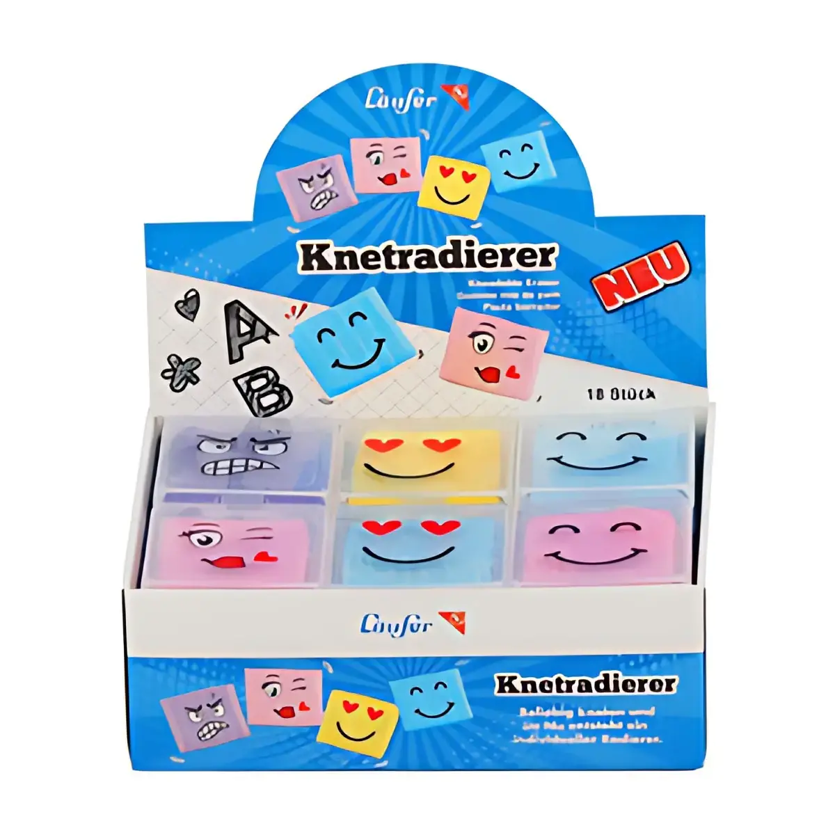 18 Läufer Gomme souple visages, en présentoir de 18 photo du produit