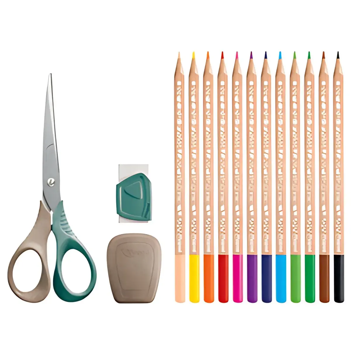 MAPED Trousse SMILING PLANET, cr&egrave;me/vert, garni photo du produit