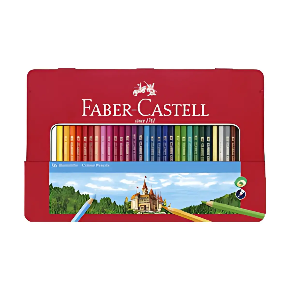 FABER-CASTELL Crayons de couleurs hexagonaux CASTLE, étui en photo du produit