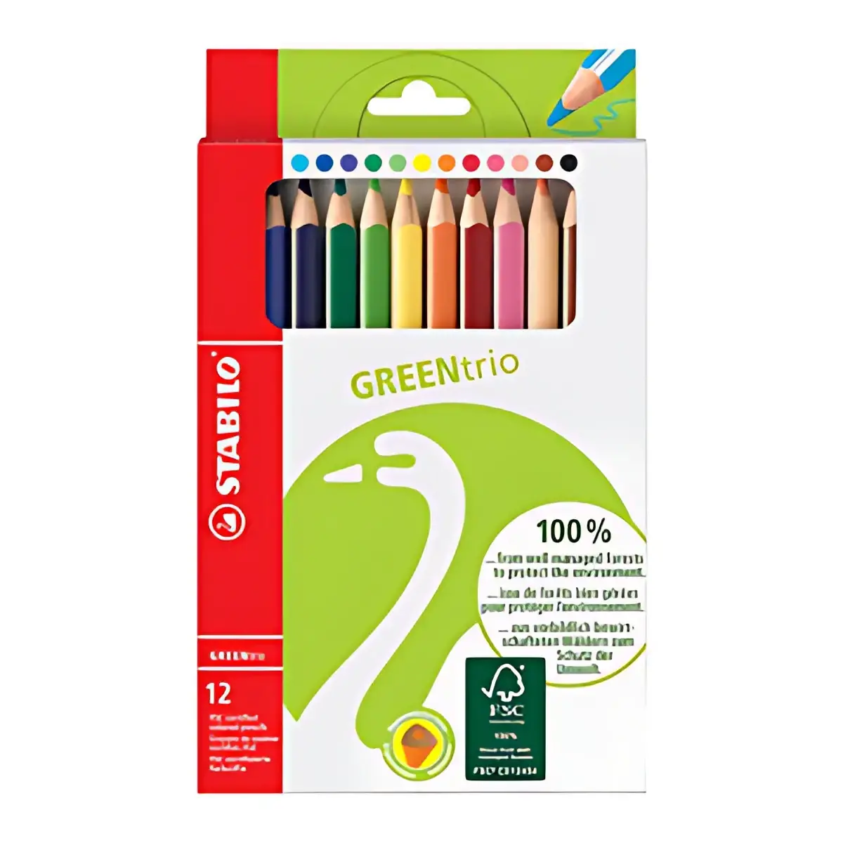 STABILO Crayon de couleur GREENtrio, &eacute;pais, &eacute;tui en carton photo du produit