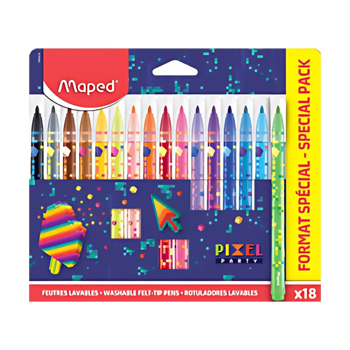 MAPED Feutre PIXEL PARTY, étui carton PROMO de 18 photo du produit