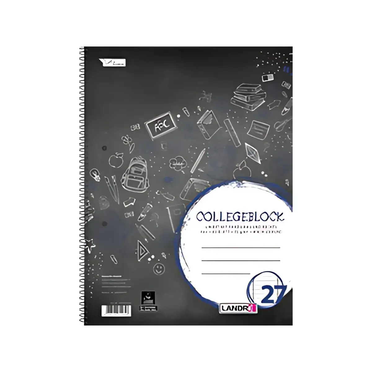 LANDRÉ Cahier à spirale 'college', A4, ligné, 160 pages photo du produit