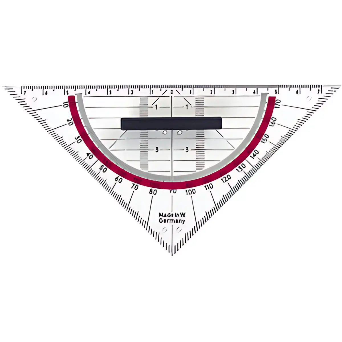 Equerre g&eacute;om&eacute;trique - hypot&eacute;nuse 160 mm - avec - Herlitz photo du produit