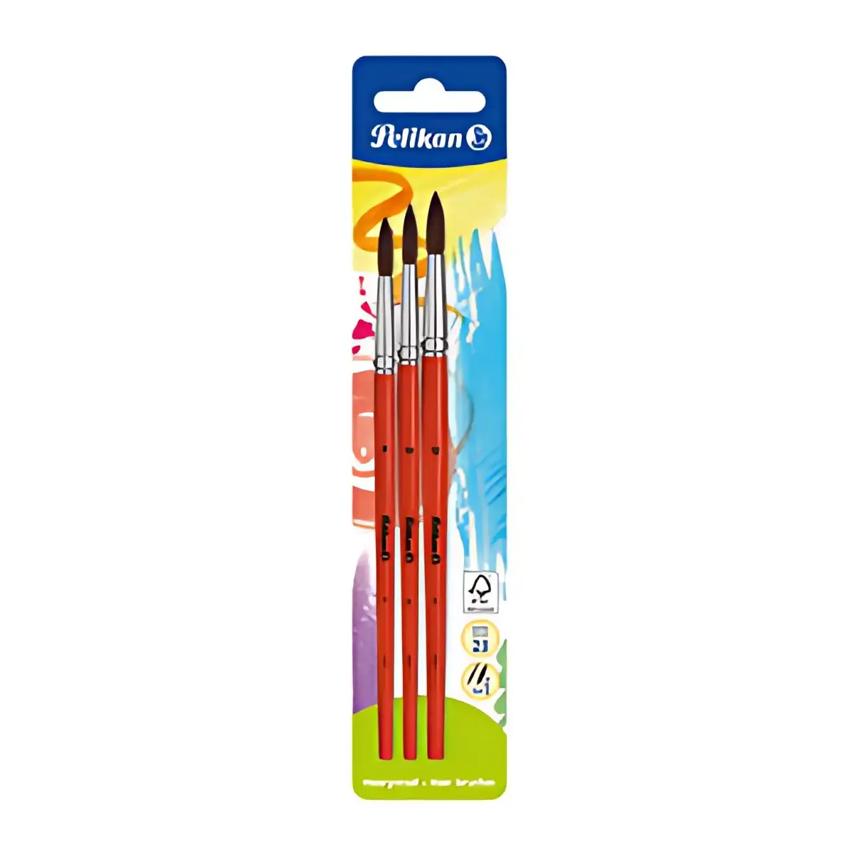 Pelikan Set de pinceaux à poils fins, 3 pièces, assorti photo du produit