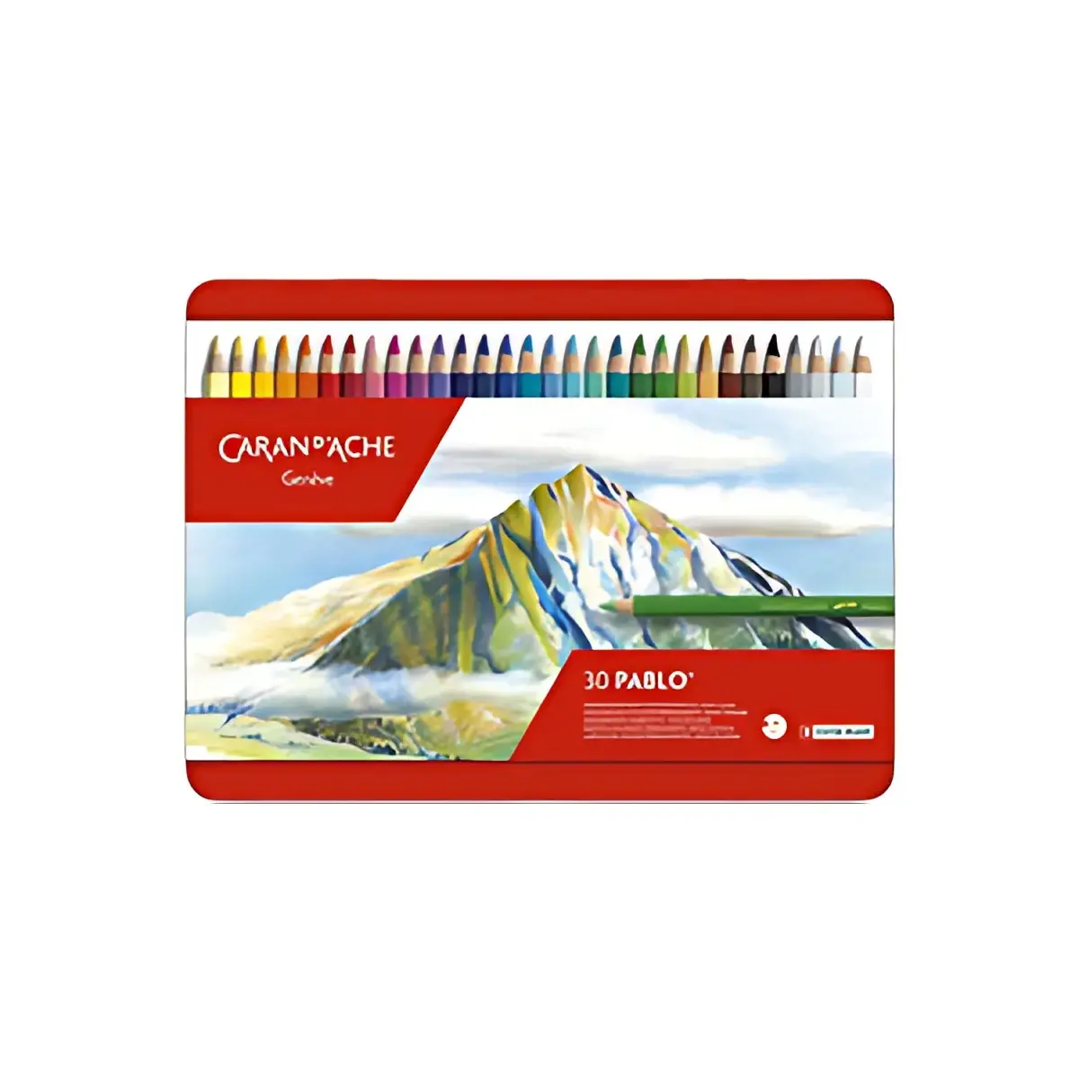CARAN D'ACHE Crayons de couleur PABLO, &eacute;tui m&eacute;tal de 30 photo du produit