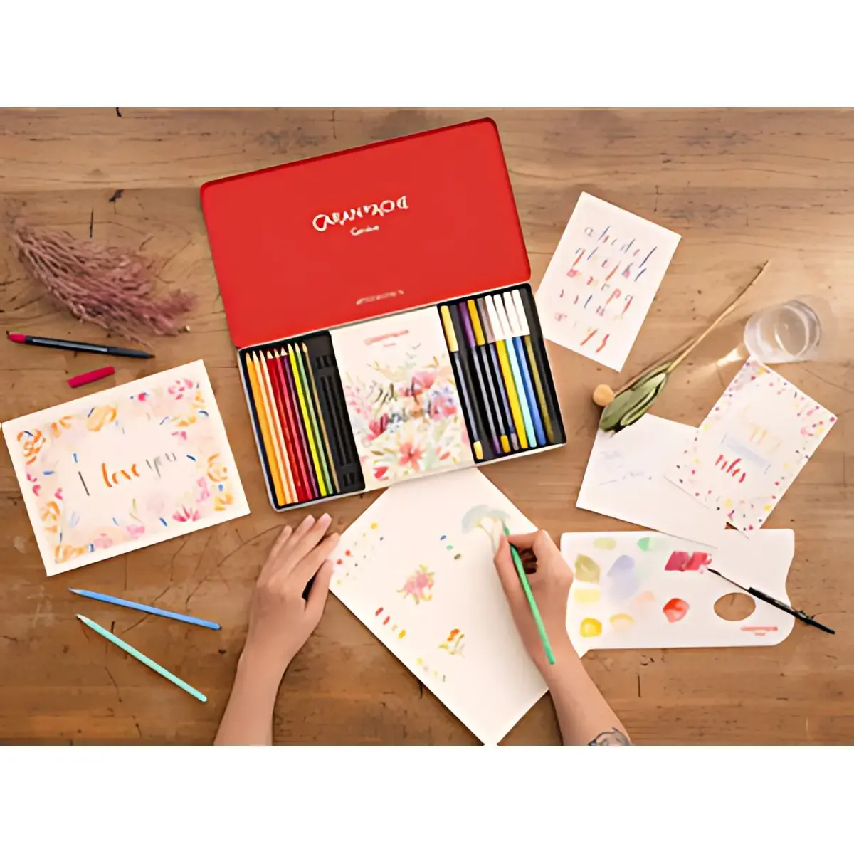 CARAN D'ACHE Set de dessin 'SET BOTANIQUE', 24 pièces photo du produit
