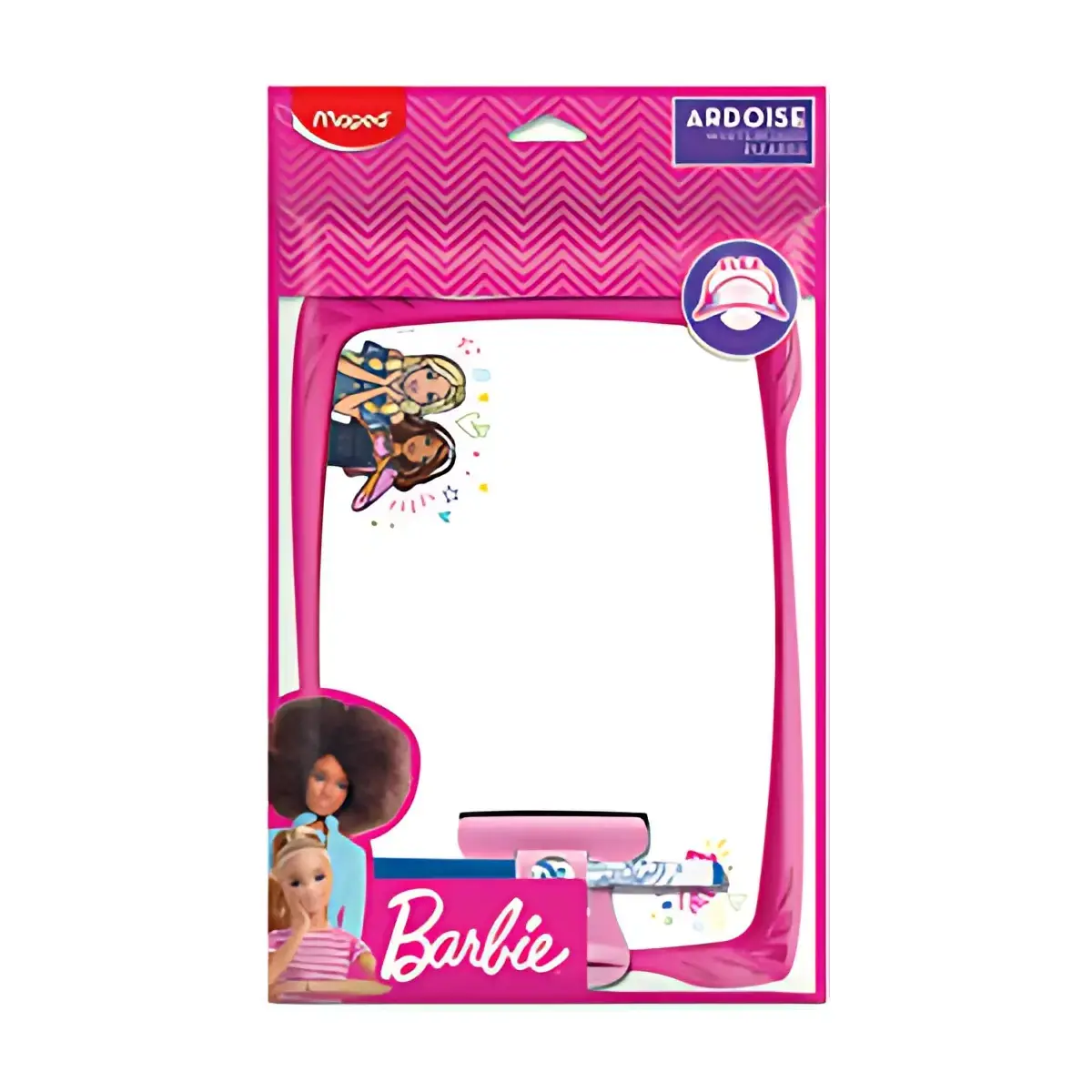 MAPED Ardoise Barbie, effa&ccedil;able &agrave; sec, blanc photo du produit