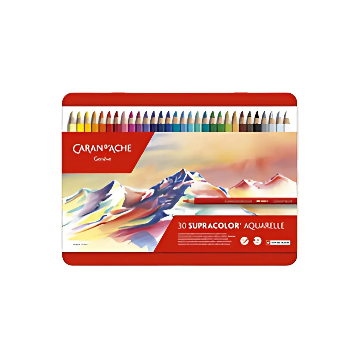 CARAN D'ACHE Crayons de couleur SUPRACOLOR, étui métal de 30 photo du produit