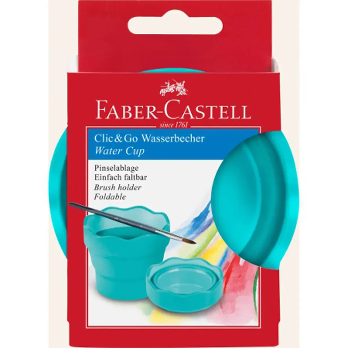 FABER-CASTELL Gobelet CLIC & GO, turquoise photo du produit