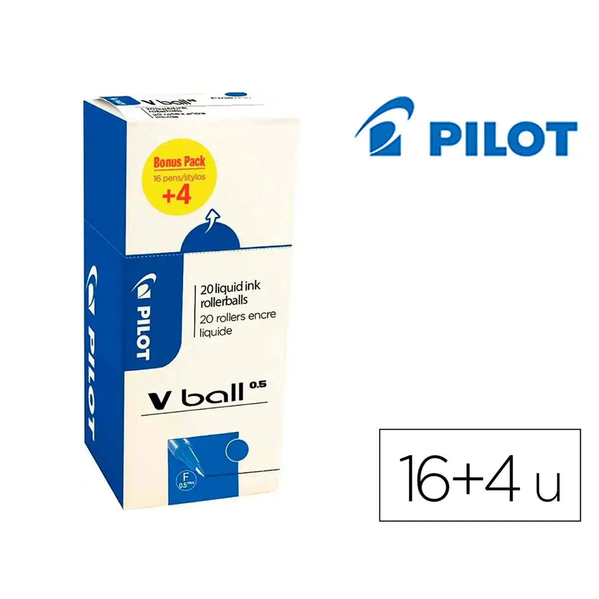Stylo roller vball 05 - bleu - Pilot photo du produit