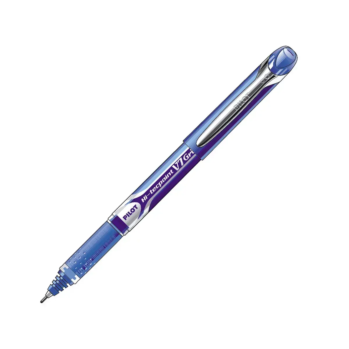Stylos v7 grip &eacute;criture moyenne 0.5mm clip m&eacute;tal - Bleu - Pilot photo du produit