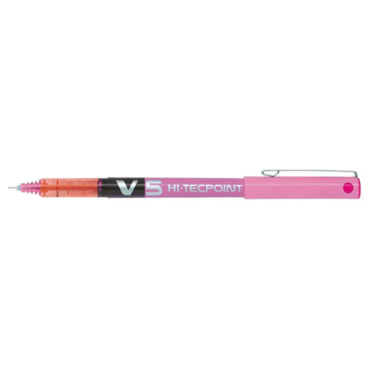 Stylos v5 ecriture fine 0.3mm rose clip metal encre liquide - Pilot photo du produit