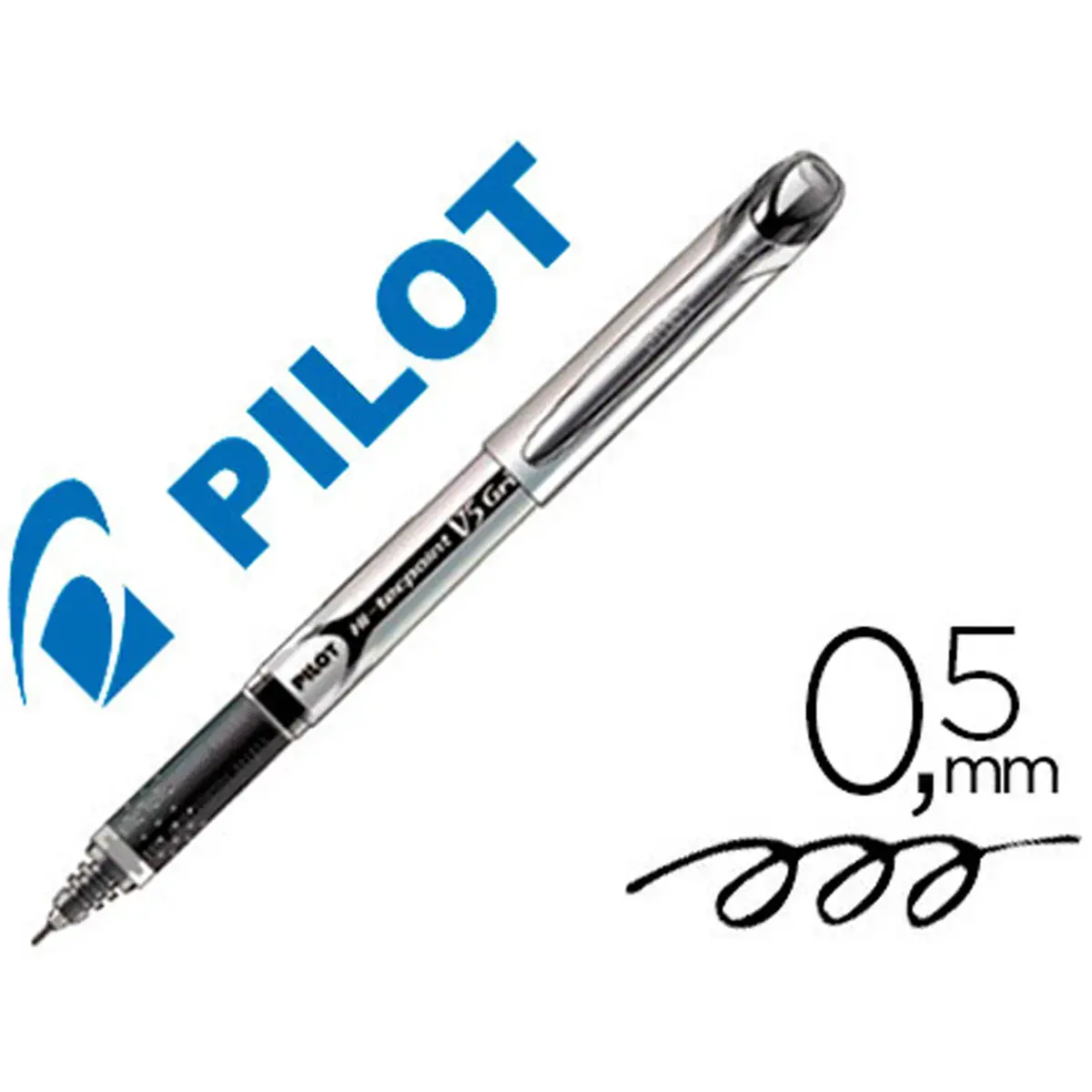 Stylos v7 grip écriture moyenne 0.5mm noir - Pilot photo du produit