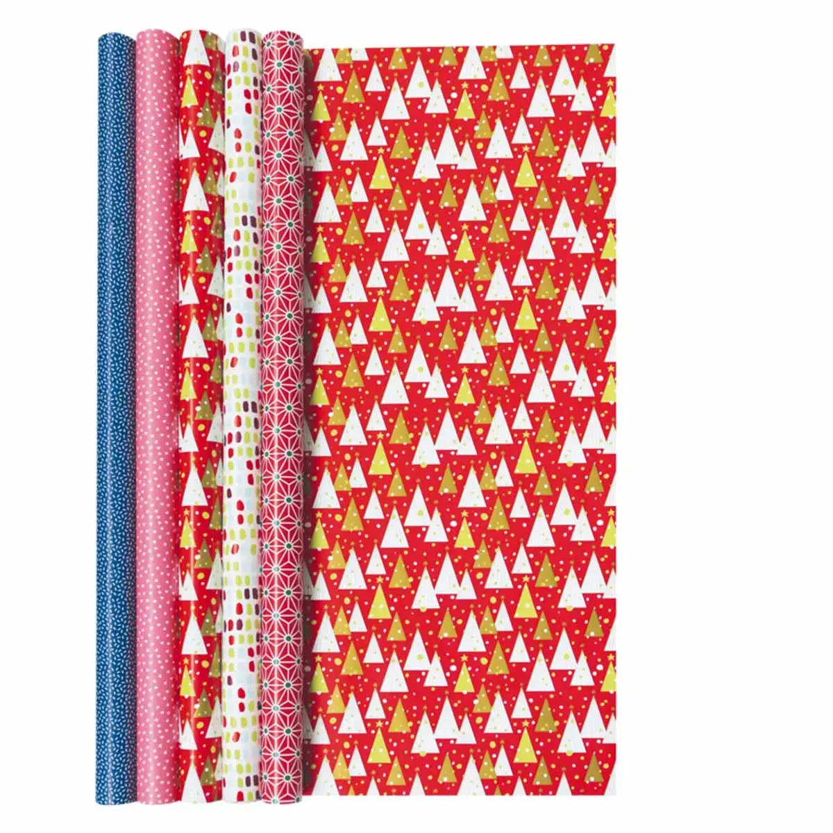 Papier cadeau alliance motifs assortis rouleau 0, 70x2m - Clairefontaine photo du produit