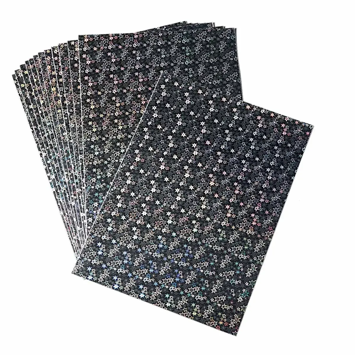 Papier holographique o'color a4 adhesif étoiles argent 15 feuilles - La Française des couleurs photo du produit