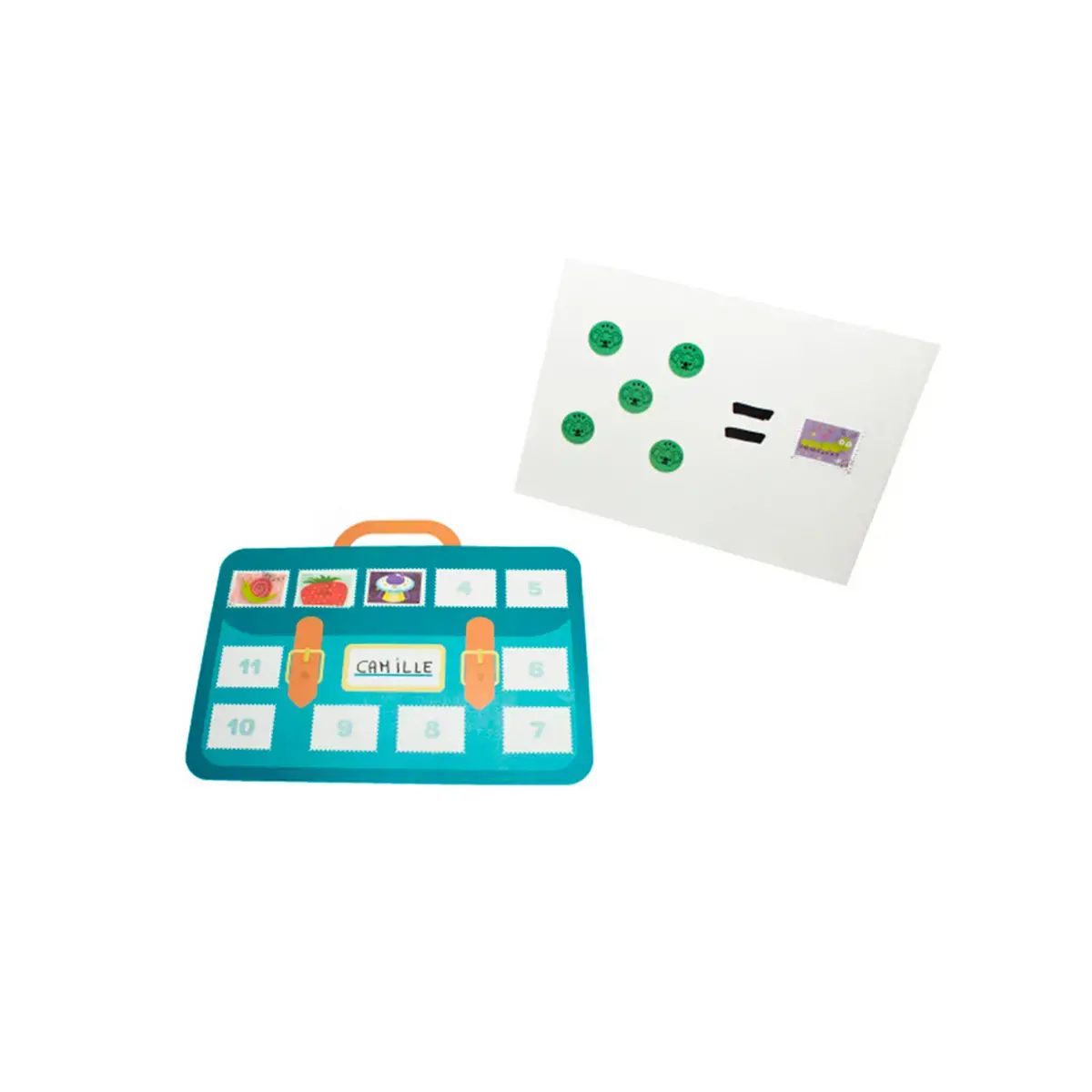 Pack 425 timbres loolipo adh sifs rouleau bons points + cartable - Sodertex loolipo photo du produit