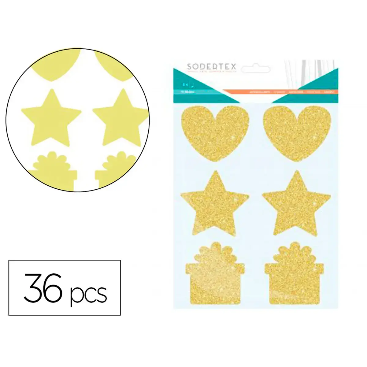 Lot de 36 gommettes à gratter 170 x 220mm 6 planches - Sodertex loolipo photo du produit