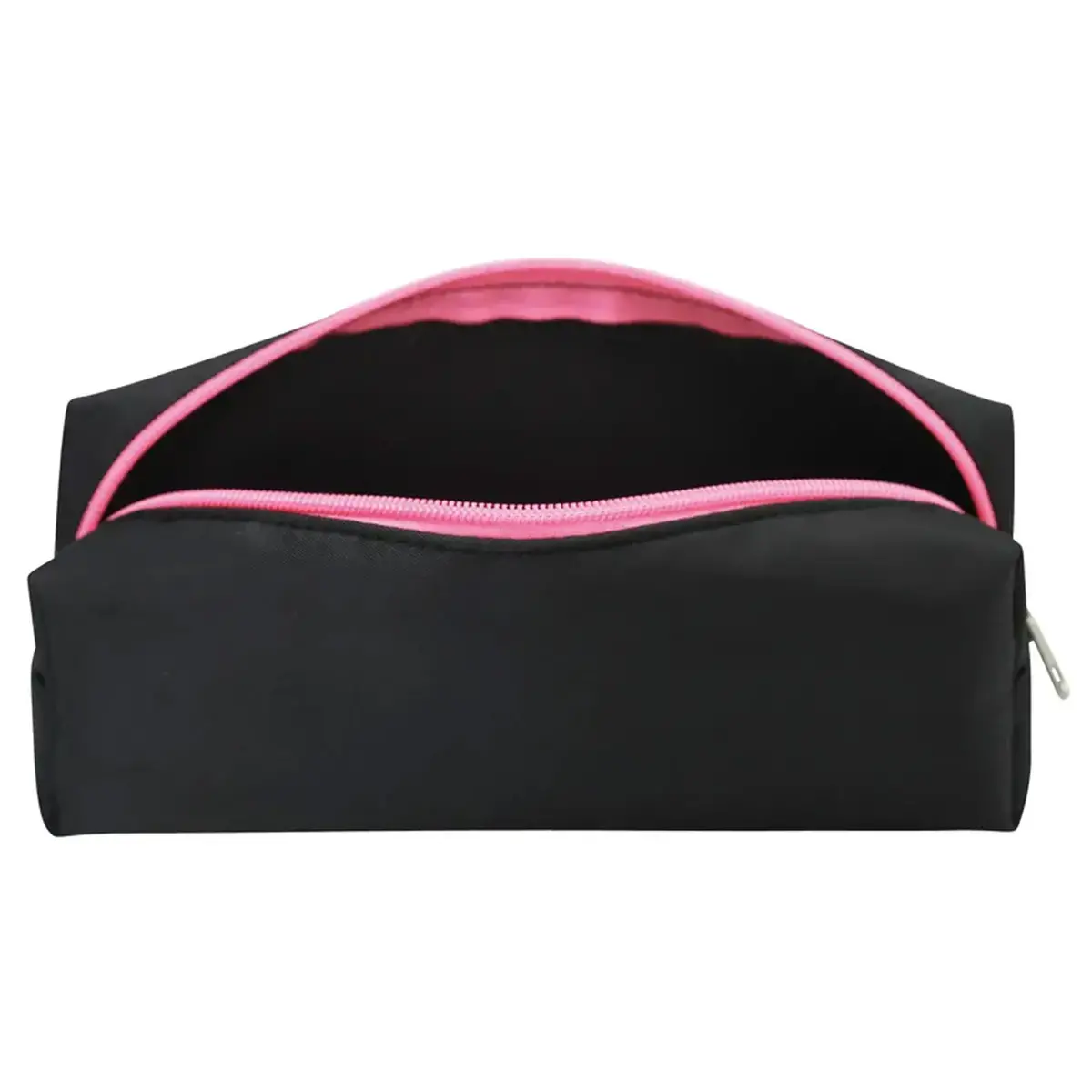 Trousses rectangulaires school "ecokids pop" noir zip fuchsia - Sign photo du produit