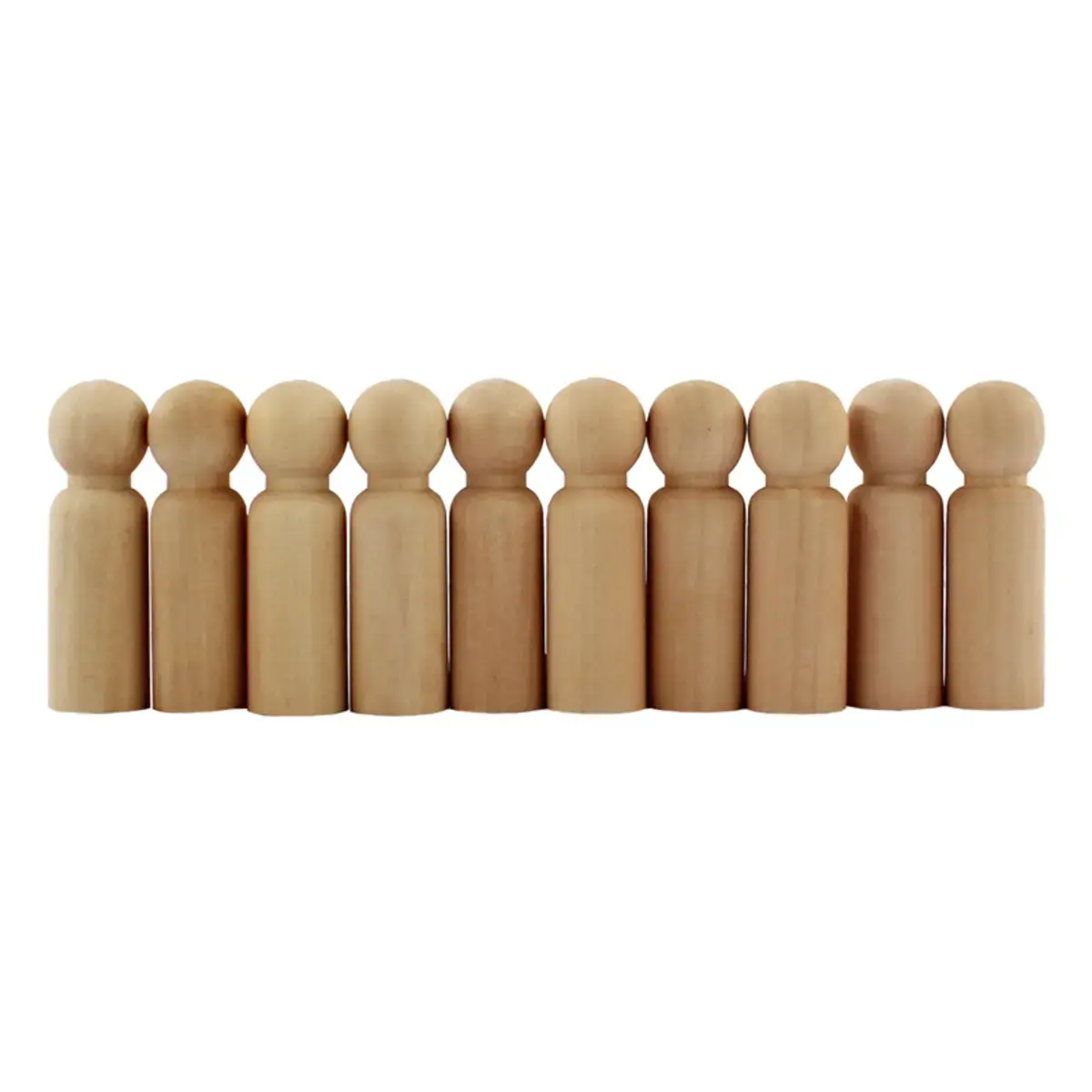 Personnages en bois loolipo 7 cm - 10 pcs - 1 coloris - Sodertex loolipo photo du produit